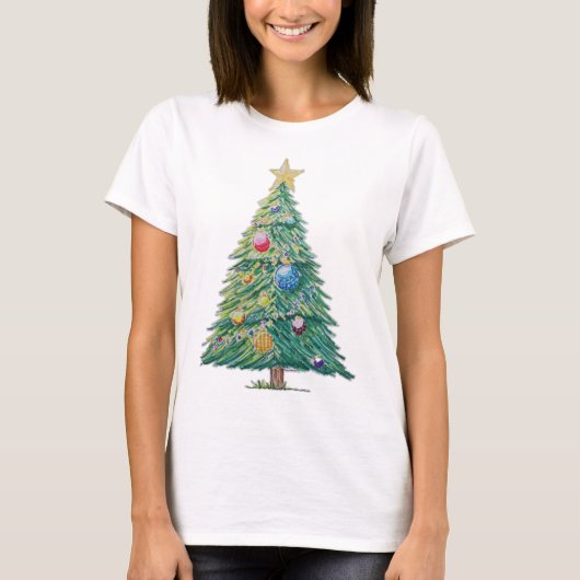 Colorful Christmas Tree T-Shirt (Vorderseite)