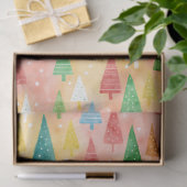 Colorful Christmas Trees – Festive Rainbow Holiday Seidenpapier (Geschenk)