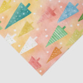 Colorful Christmas Trees – Festive Rainbow Holiday Seidenpapier (Detail)