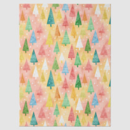 Colorful Christmas Trees – Festive Rainbow Holiday Seidenpapier