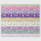 Colorful Christmas Winter Wonder Land Geschenkpapier (Flach)