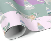 Colorful Christmas Winter Wonder Land Geschenkpapier (Rolleneckpunkt)