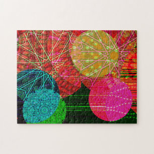 Colorful Circle Deconstruction Art Puzzle