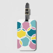 Colorful Circle Design – Fun Geometric Print Gepäckanhänger (Vorderseite Vertikal)