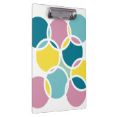 Colorful Circle Design – Fun Geometric Print Klemmbrett (Rechts)
