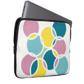 Colorful Circle Design – Fun Geometric Print Laptopschutzhülle (Vorne Rechts)