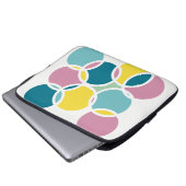 Colorful Circle Design – Fun Geometric Print Laptopschutzhülle (Vorne Knopf)
