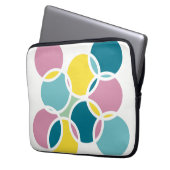Colorful Circle Design – Fun Geometric Print Laptopschutzhülle (Vorderseite Links)