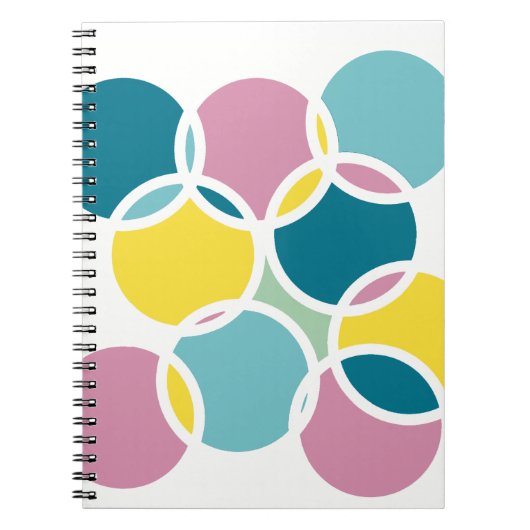 Colorful Circle Design – Fun Geometric Print Notizblock (Vorderseite)