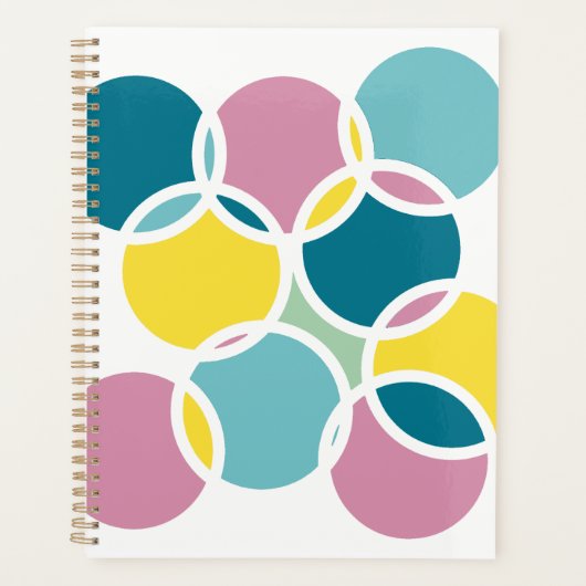 Colorful Circle Design – Fun Geometric Print Planer (Vorderseite)