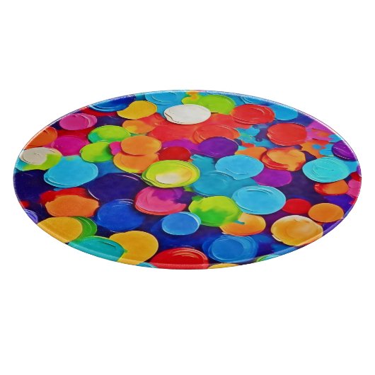 Colorful Circles Symphonic Art Schneidebrett (Ecke)