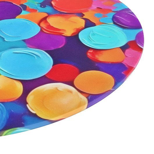 Colorful Circles Symphonic Art Schneidebrett (Ecke)