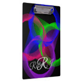 Colorful Circular Blend Geometric Clipboard Klemmbrett (Rechts)