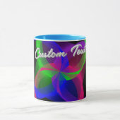 Colorful Circular Blend Geometric Coffee Mug Tasse (Zentrum)