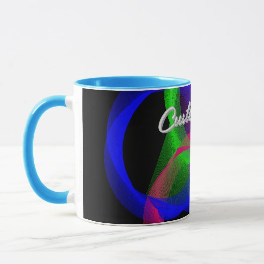 Colorful Circular Blend Geometric Coffee Mug Tasse (Links)