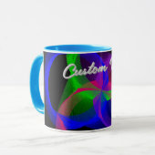 Colorful Circular Blend Geometric Coffee Mug Tasse (Vorderseite Links)