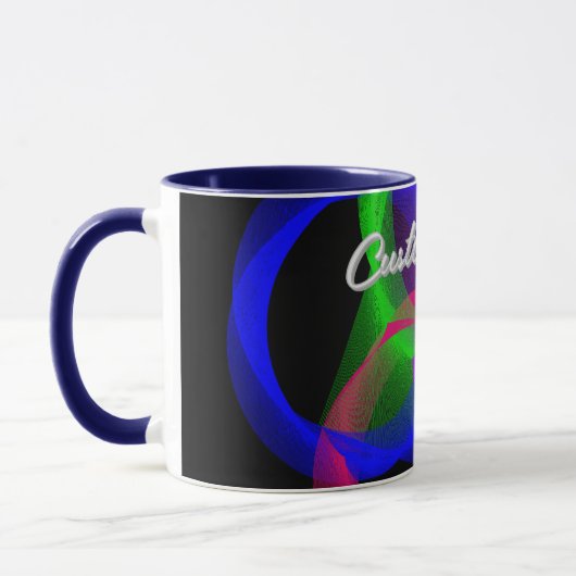 Colorful Circular Blend Geometric Coffee Mug Tasse (Links)