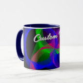 Colorful Circular Blend Geometric Coffee Mug Tasse (Vorderseite Links)