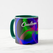 Colorful Circular Blend Geometric Coffee Mug Tasse (Vorderseite Links)