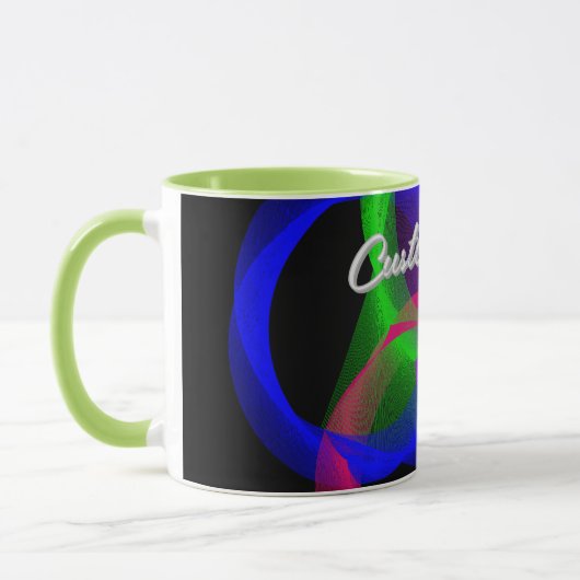 Colorful Circular Blend Geometric Coffee Mug Tasse (Links)