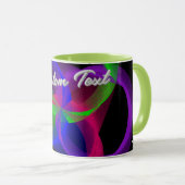 Colorful Circular Blend Geometric Coffee Mug Tasse (VorderseiteRechts)