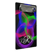 Colorful Circular Blend Geometric Mini Clipboard Klemmbrett (Schrägansicht)