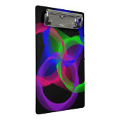 Colorful Circular Blend Geometric Mini Clipboard Klemmbrett (Schrägansicht)