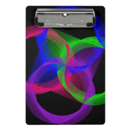 Colorful Circular Blend Geometric Mini Clipboard Klemmbrett