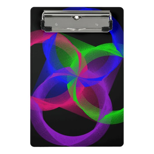 Colorful Circular Blend Geometric Mini Clipboard Mini Klemmbrett (Vorderseite)