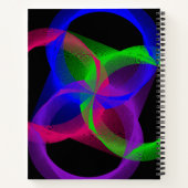 Colorful Circular Blend Geometric Spiral Notebook Notizblock (Rückseite)