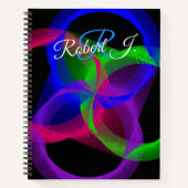 Colorful Circular Blend Geometric Spiral Notebook Notizblock (Vorderseite)