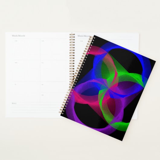 Colorful Circular Geometric Blend Spiral Planner Planer (Anzeige)