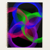 Colorful Circular Geometric Blend Spiral Planner Planer (Vorderseite)