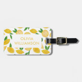 Colorful Citrus Lemon pattern Gepäckanhänger (Vorderseite horizontal)