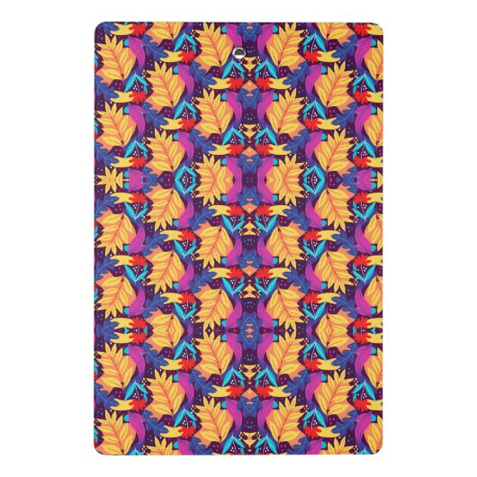 Colorful clipboard featuring a vibrant kaleidoscop mini klemmbrett (Rückseite)