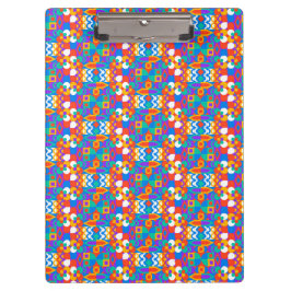 Colorful clipboard with a vibrant geometric  klemmbrett