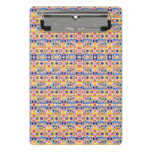 Colorful clipboard with a vibrant geometric  mini klemmbrett (Vorderseite)