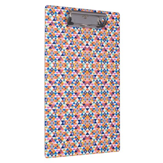 Colorful clipboard with geometric pattern klemmbrett (Rechts)