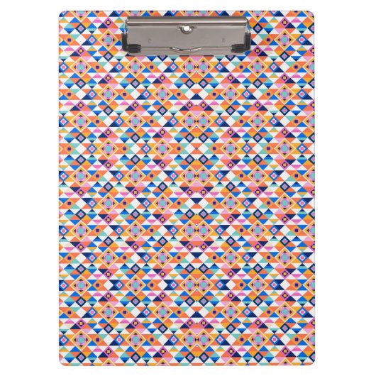 Colorful clipboard with geometric pattern klemmbrett (Vorderseite)