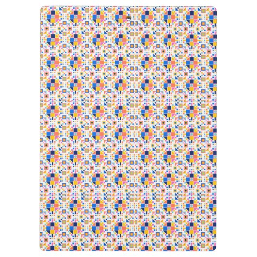 Colorful clipboard with geometric pattern  klemmbrett (Rückseite)
