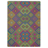 Colorful clipboard with vibrant geometric diamond  klemmbrett (Rückseite)
