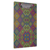 Colorful clipboard with vibrant geometric diamond  klemmbrett (Rechts)