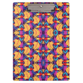 Colorful clipboard with vibrant geometric  klemmbrett