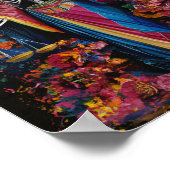Colorful Cloak Cloak Santa Poster (Ecke)