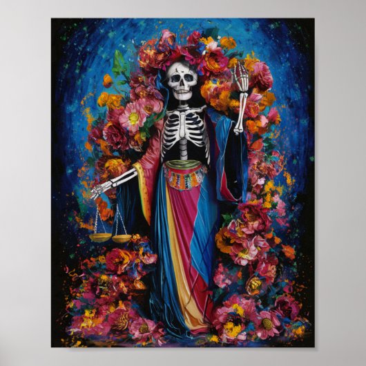 Colorful Cloak Cloak Santa Poster (Vorne)