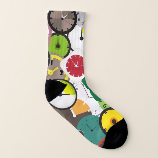 Colorful Clock Patterns Socken (Links - Innen)