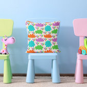 Colorful Clouds and Raindrops Kissen