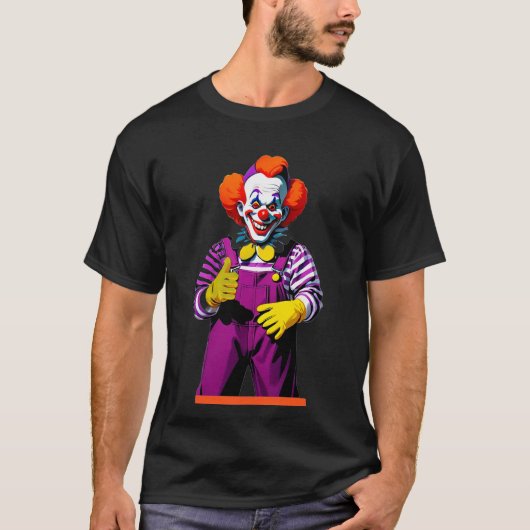 Colorful Clown Character In Bright Costume T-Shirt (Vorderseite)