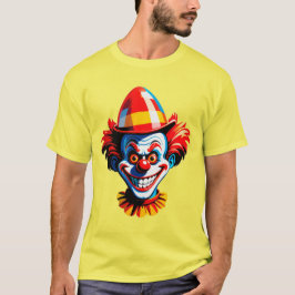 Colorful Clown Character In Bright Costume T-Shirt