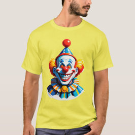 Colorful Clown Character In Bright Costume T-Shirt
